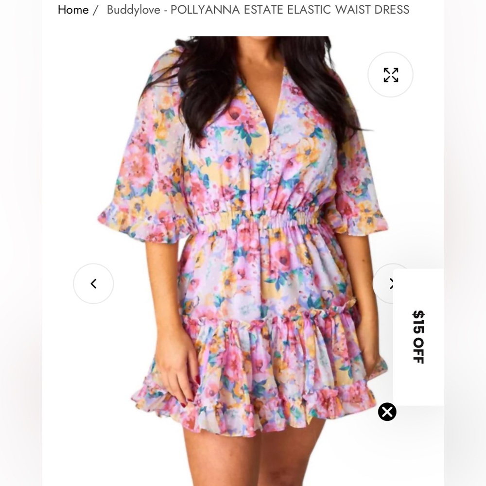 Buddy Love Floral Mini Dress - Pink and Purple